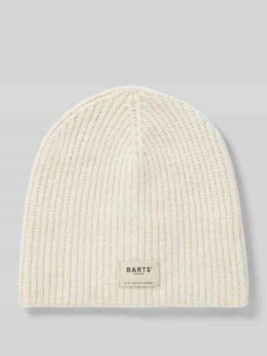 Barts Beanie mit Label-Patch Modell 'Darty' in Offwhite, Größe 1