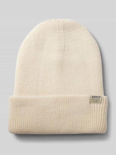 Barts Beanie mit Label-Detail Modell 'KINABALU' in Offwhite, Größe 1