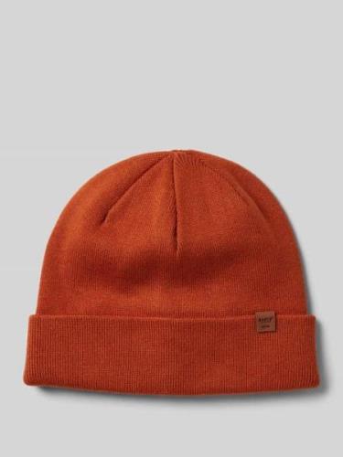 Barts Beanie mit Label-Detail Modell 'WILLES' in Orange, Größe 1