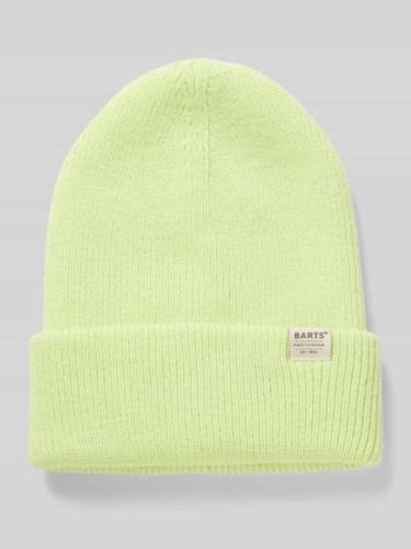 Barts Beanie mit Label-Detail Modell 'KINABALU' in Neon Gelb, Größe 1