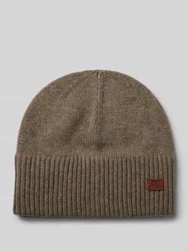 Barts Beanie mit Label-Applikation Modell 'LACKE' in Oliv, Größe 1