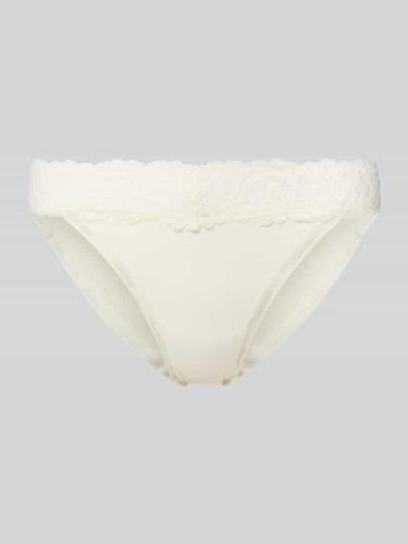 Calvin Klein Underwear Slip mit Spitzenbesatz in Offwhite, Größe L