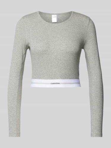 Calvin Klein Underwear Cropped Longsleeve mit Rundhalsausschnitt in He...