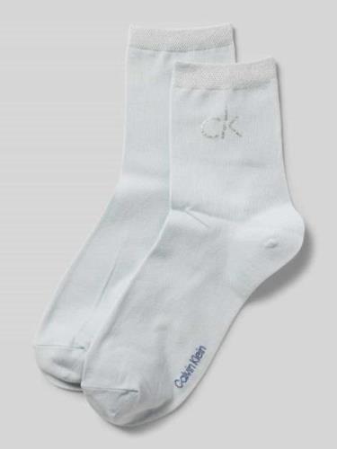 CK Calvin Klein Socken mit Label-Print im 2er-Pack in Hellblau, Größe ...