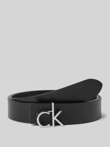 CK Calvin Klein Gürtel aus Büffelleder mit Label-Detail in Black, Größ...