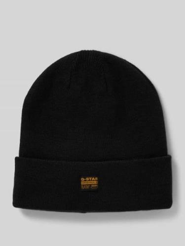 G-Star Raw Beanie mit Label-Detail Modell 'Effo' in Black, Größe 1