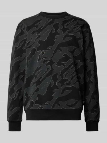 G-Star Raw Sweatshirt mit Label-Stitching in Black, Größe L