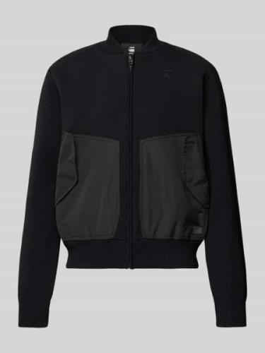 G-Star Raw Strickbomberjacke mit Pattentaschen in Black, Größe L