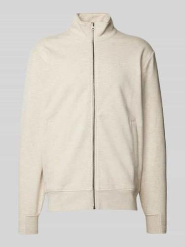 G-Star Raw Sweatjacke mit Stehkragen Modell 'Nifous' in Offwhite Melan...