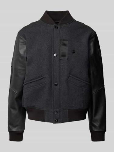 G-Star Raw Jacke mit Label-Applikation Modell 'Varsity' in Anthrazit, ...