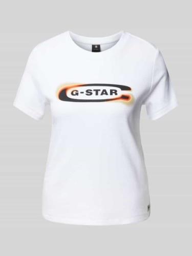 G-Star Raw T-Shirt mit Rundhalsausschnitt Modell 'Old skool' in Weiss,...