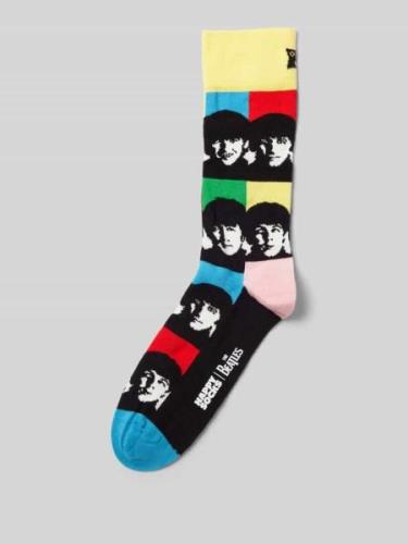 Happy Socks Socken mit Label-Stitching Modell 'Beatles' in Gelb, Größe...