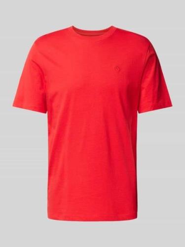 Scotch & Soda Regular Fit T-Shirt mit Label-Stitching in Hellrot, Größ...