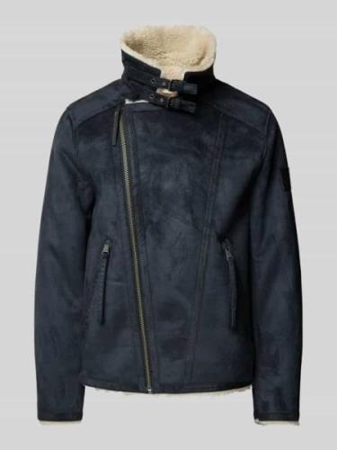 Scotch & Soda Sherpa Jacket mit Label-Patch in Black, Größe L