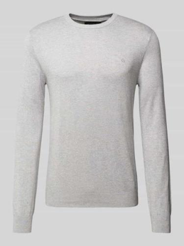 Scotch & Soda Strickpullover mit Logo-Stitching Modell 'CORE' in Hellg...