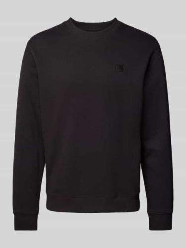 Scotch & Soda Sweatshirt mit gerippten Abschlüssen in Black, Größe M