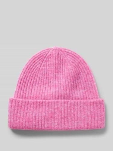 Selected Femme Beanie mit breiter Krempe Modell 'MALINE' in Pink Melan...