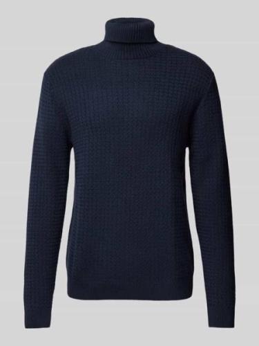 SELECTED HOMME Rollkragenpullover mit Strukturmuster Modell 'ZIG' in D...