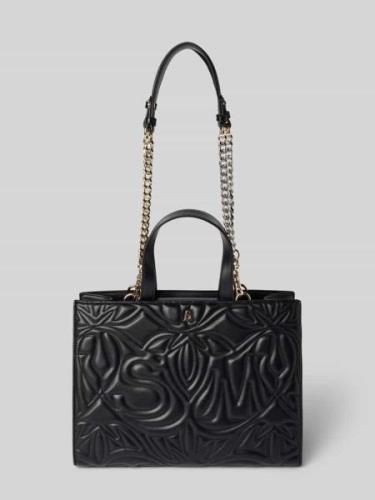 Steve Madden Handtasche mit Steppnähten und Label-Applikation in Black...