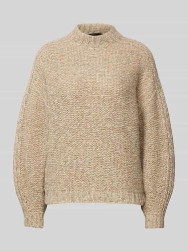 Drykorn Strickpullover mit Stehkragen Modell 'RAMEA' in Beige, Größe L