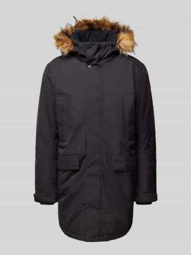 Icepeak Parka mit Kunstfellbesatz Modell 'ALAMOS' in Black, Größe 46