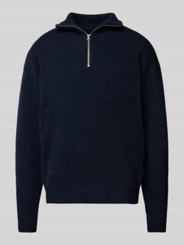 Jack & Jones Troyer mit gerippten Abschlüssen Modell 'OLLIE' in Marine...