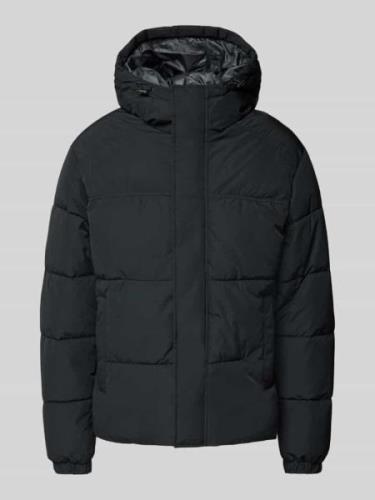 Jack & Jones Steppjacke mit Kapuze Modell 'BRADLEY' in Black, Größe L