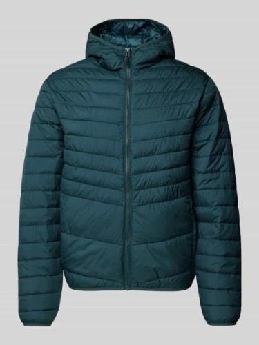 Jack & Jones Steppjacke mit Kapuze Modell 'ESTATE' in Petrol, Größe L