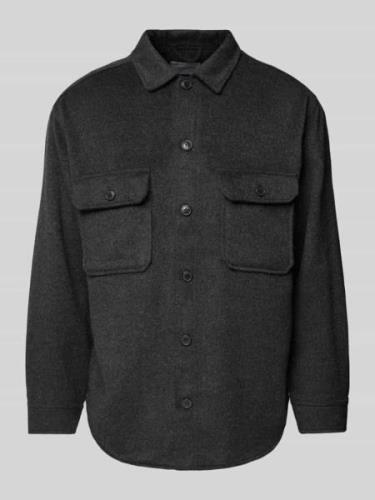 Jack & Jones Regular Fit Freizeithemd mit Brustpattentaschen in Black,...