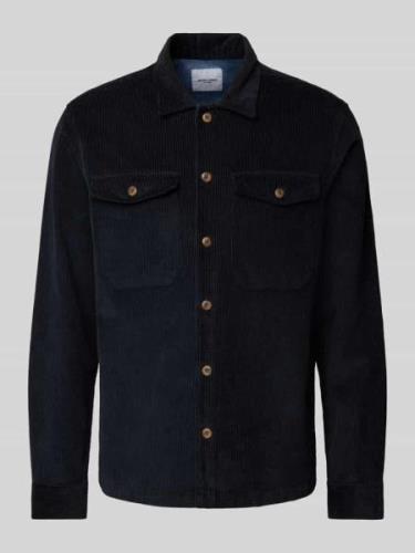 Jack & Jones Regular Fit Cordhemd mit Brustpattentaschen Modell 'EDDIE...