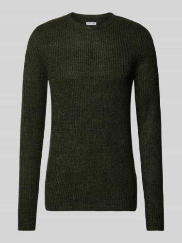 Jack & Jones Strickpullover mit Rundhalsausschnitt Modell 'LEWIS' in D...