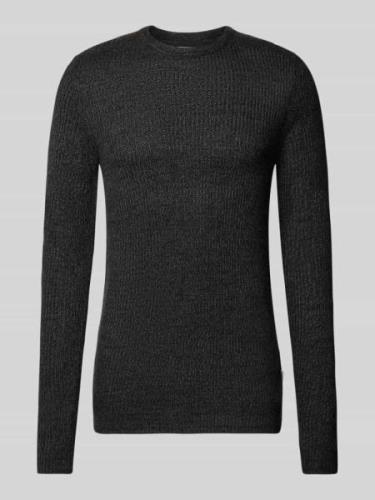 Jack & Jones Strickpullover mit Rundhalsausschnitt Modell 'LEWIS' in A...