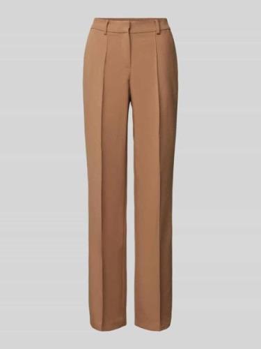 Milano Italy Flared Cut Stoffhose mit elastischem Bund in Camel, Größe...