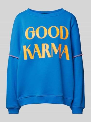 miss goodlife Oversized Sweatshirt mit Label-Print in Royal, Größe L