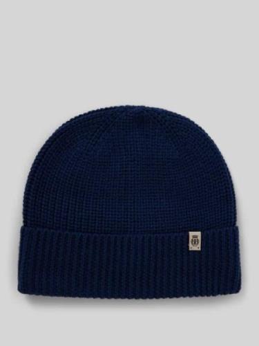 Roeckl Beanie mit Label-Detail Modell 'Pure Merino' in Marine, Größe 1