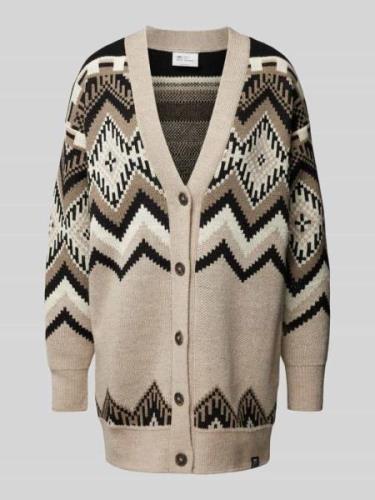 Dale of Norway Longcardigan mit V-Ausschnitt Modell 'SKÅLA' in Sand, G...