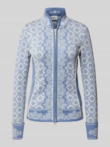 Dale of Norway Cardigan mit Stehkragen Modell 'Christiania' in Blau, G...