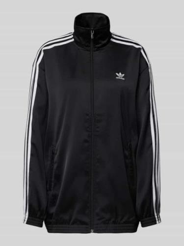 adidas Originals Sweatjacke mit Stehkragen in Black, Größe 32