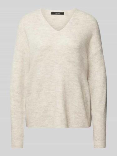 Vero Moda Regular Fit Strickpullover mit V-Ausschnitt Modell 'CREWLEFI...