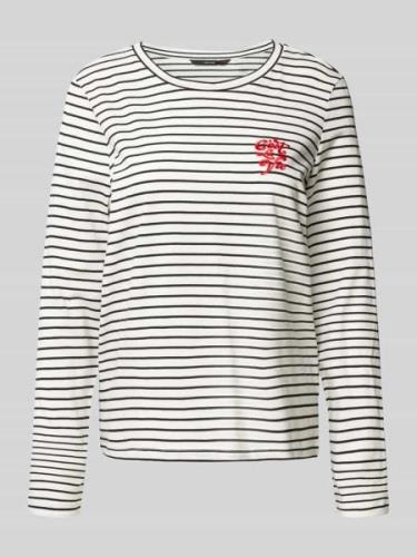 Vero Moda Regular Fit Langarmshirt mit Schriftzug-Stitching Modell 'OY...