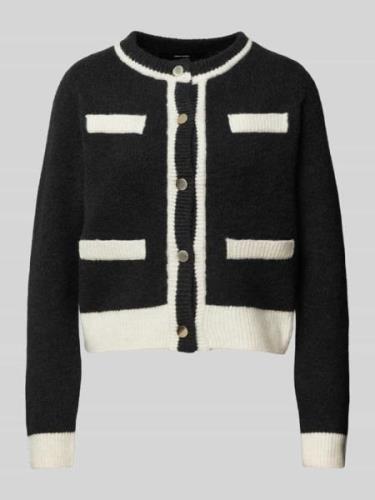 Vero Moda Cardigan mit Rundhalsausschnitt Modell 'RANIA' in Black, Grö...