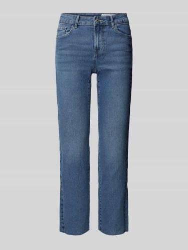 Vero Moda Regular Fit High-Waist-Jeans mit offenem Saum Modell 'SHEILA...