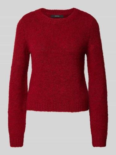 Vero Moda Pullover mit Rundhalsausschnitt in Bordeaux, Größe L