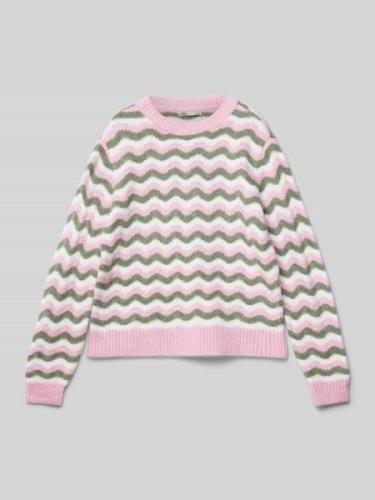 Only Pullover mit Wellenmuster Modell 'KOGLIA' in Rosa, Größe 134