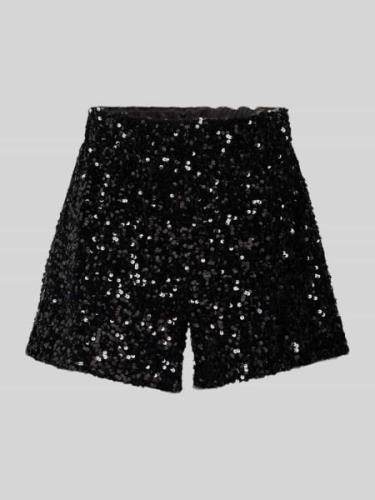 Only Regular Fit Shorts mit Paillettenbesatz Modell 'CONFIDENCE' in Bl...