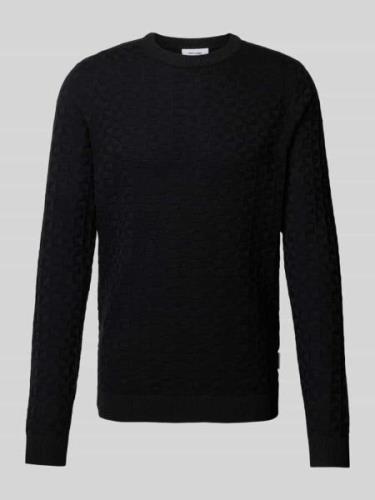 Only & Sons Strickpullover mit Strukturmuster Modell 'KALLE' in Black,...