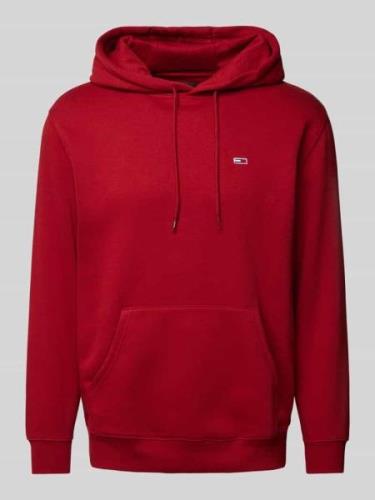 Tommy Jeans Regular Fit Hoodie mit Label-Stitching in Rot, Größe L