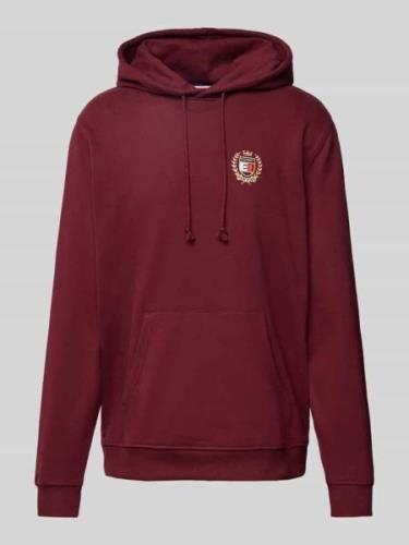 Tommy Jeans Hoodie mit Label-Stitching in Bordeaux, Größe L