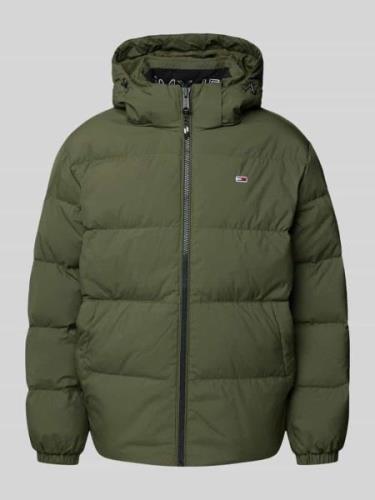 Tommy Jeans Regular Fit Daunenjacke mit Federanteil in Oliv, Größe L