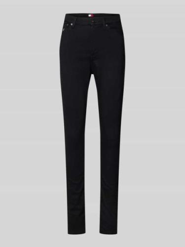 Tommy Jeans Skinny Fit Jeans im 5-Pocket-Design Modell 'SYLVIA' in Bla...